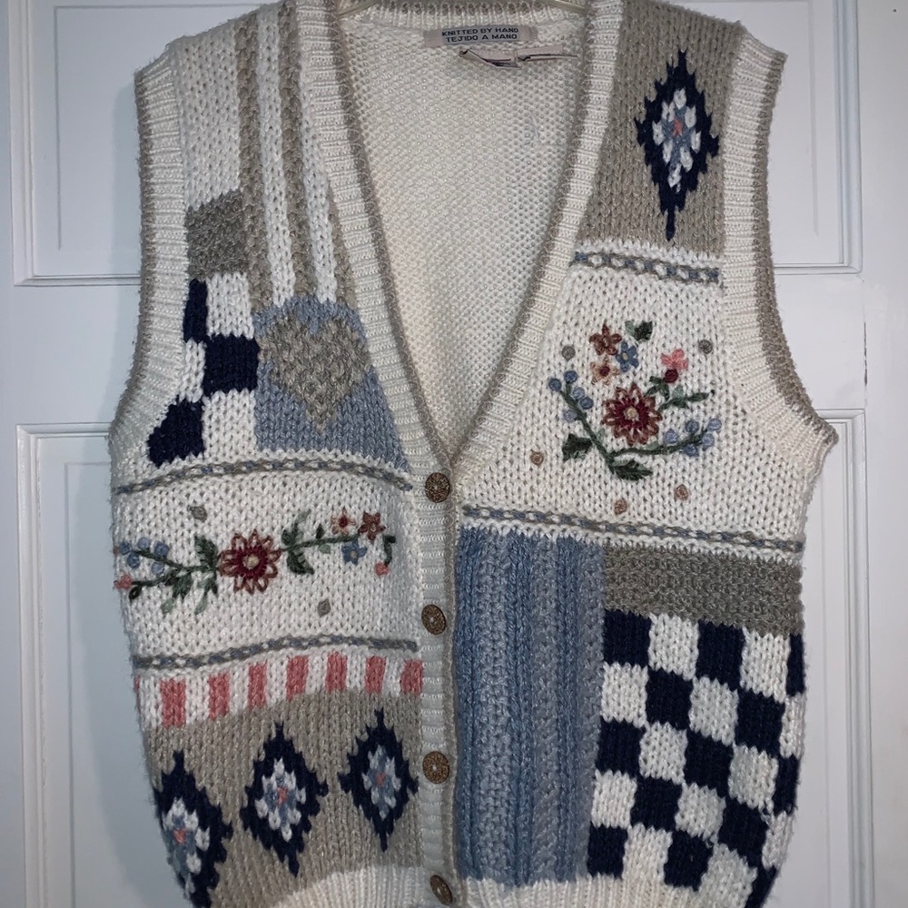 Vintage Granny knit sweater vest